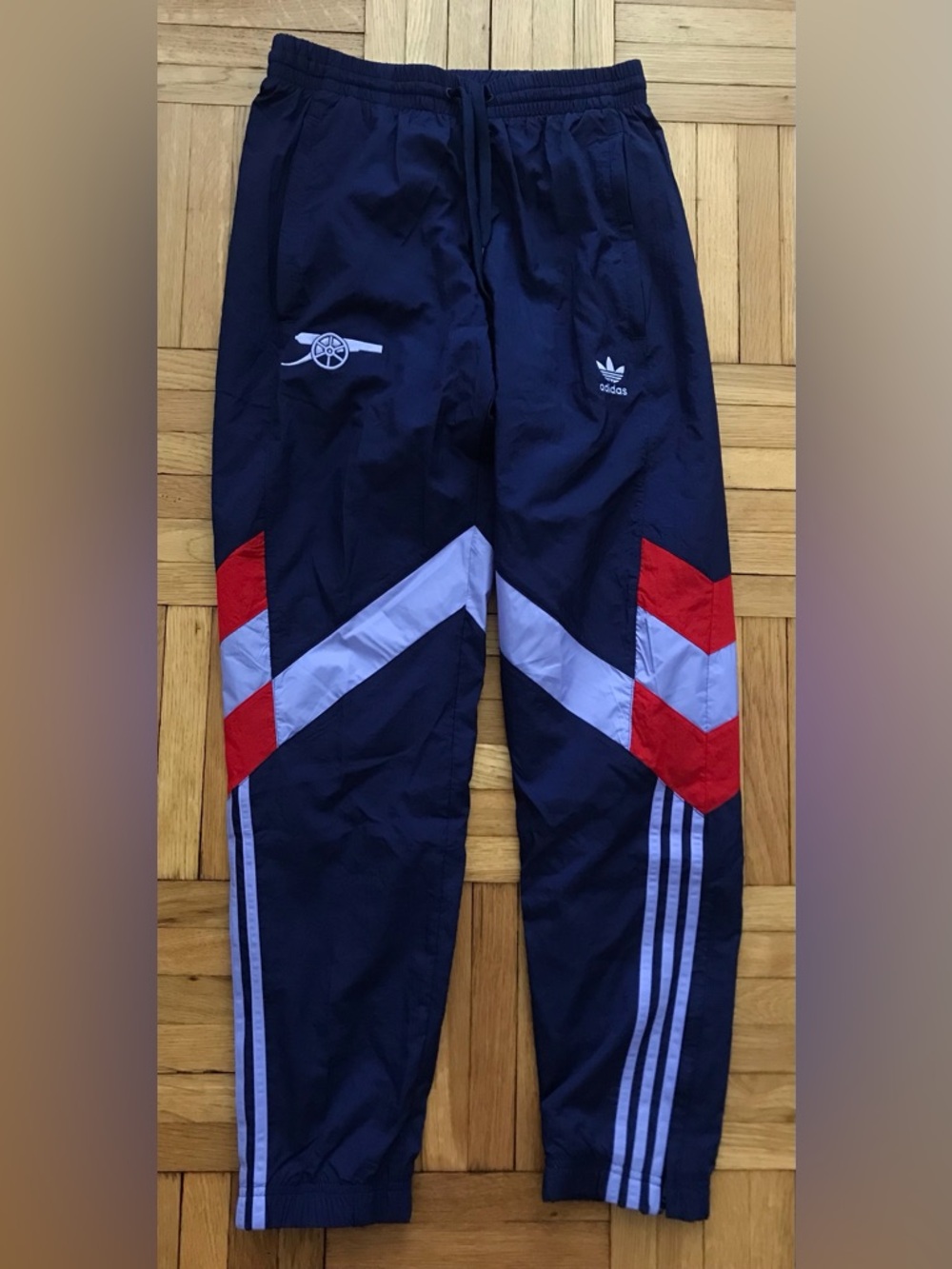 Size Small Mens Adidas Originals Arsenal Windbreaker Track Pants Blue IS6500